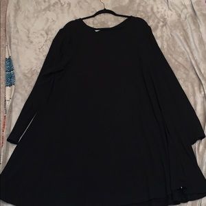 Soft warm black knee dress